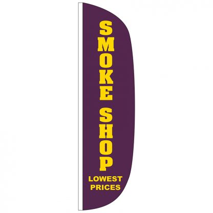 FF-L-312-SMOKE Smoke Shop 3' x 12' Flutter Feather Flag-0