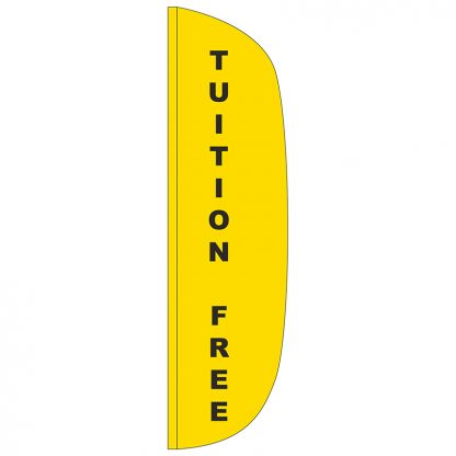 FF-L-312-TUITION Tuition Free 3' x 12' Flutter Feather Flag-0