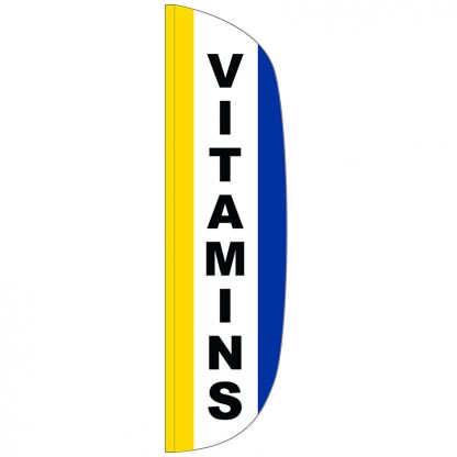 FF-L-312-VITAMIN Vitamins 3' x 12' Flutter Feather Flags-0