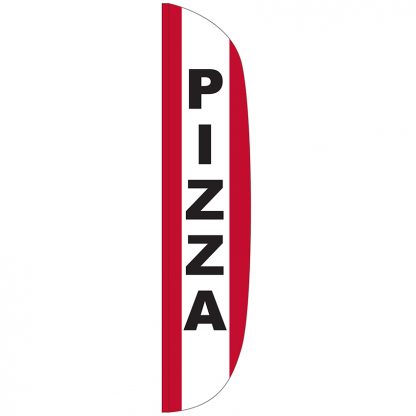 FF-L-315-PIZZA Pizza 3' x 15' Flutter Feather Flag-0