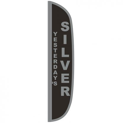FF-L-315-SILVER Silver 3' x 15' Flutter Feather Flag-0