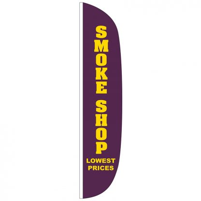 FF-L-315-SMOKE Smoke Shop 3' x 15' Flutter Feather Flag-0