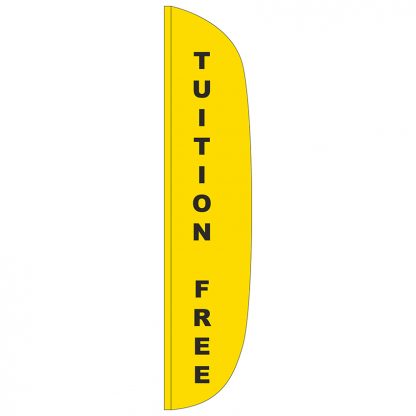 FF-L-315-TUITION Tuition Free 3' x 15' Flutter Feather Flag-0