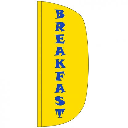 FF-L-38-BREAKFAST Breakfast 3' x 8' Flutter Feather Flag-0