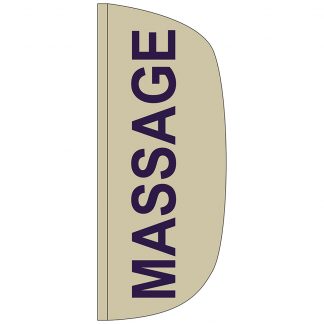 FF-L-38-MASSAGE Massage 3' x 8' Flutter Feather Flag-0