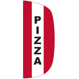 FF-L-38-PIZZA Pizza 3' x 8' Flutter Feather Flag-0
