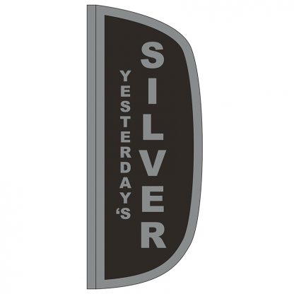 FF-L-38-SILVER Silver 3' x 8' Flutter Feather Flag-0