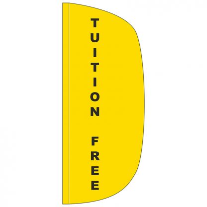 FF-L-38-TUITION Tuition Free 3' x 8' Flutter Feather Flag-0