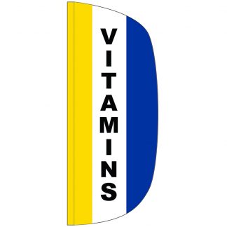 FF-L-38-VITAMIN Vitamins 3' x 8' Flutter Feather Flags-0