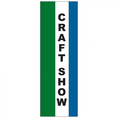 FF-S-310-CRAFT Craft Show 3' x 10' Square Feather Flag-0