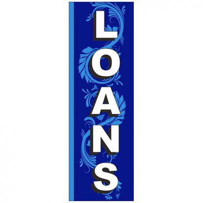FF-S-310-LOANS Loans 3' x 10' Square Feather Flags-0