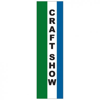 FF-S-312-CRAFT Craft Show 3' x 12' Square Feather Flag-0