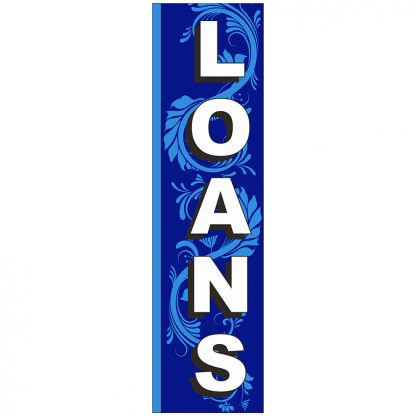 FF-S-312-LOANS Loans 3' x 12' Square Feather Flags-0