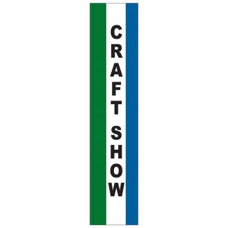 FF-S-315-CRAFT Craft Show 3' x 15' Square Feather Flag-0