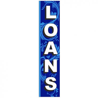FF-S-315-LOANS Loans 3' x 15' Square Feather Flags-0