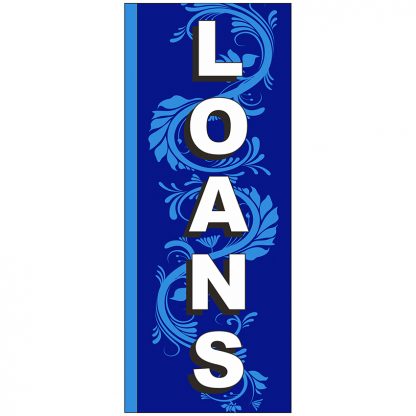 FF-S-38-LOANS Loans 3' x 8' Square Feather Flags-0