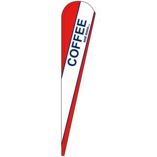 FF-T-315-COFFEE Coffee 3' x 15' Teardrop Feather Flag-0