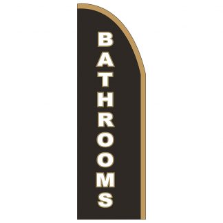 FF-T2-310-BATHROOMS Bathrooms 3' x 10' Half Drop Feather Flag-0