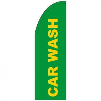 FF-T2-310-CARWASH Green Car Wash 3' x 10' Half Drop Feather Flag-0