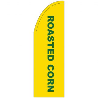 FF-T2-310-CORN Roasted Corn 3' x 10' Half Drop Feather Flag-0