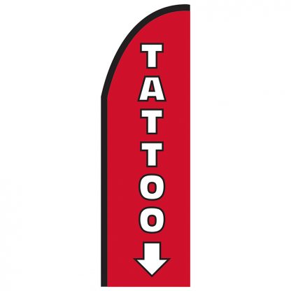 FF-T2-310-TATTOO Tattoo 3' x 10' Half Drop Feather Flag-0