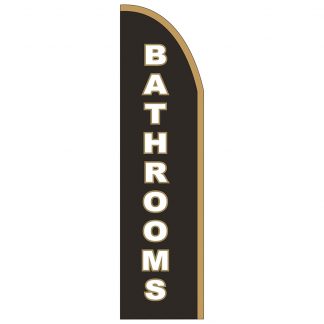 FF-T2-312-BATHROOMS Bathrooms 3' x 12' Half Drop Feather Flag-0