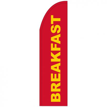 FF-T2-312-REDBREAKFAST Red Breakfast 3' x 12' Half Drop Feather Flag-0