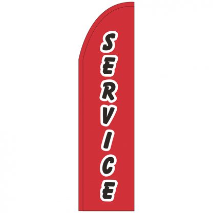 FF-T2-312-SERVICE Service 3' x 12' Half Drop Feather Flag-0