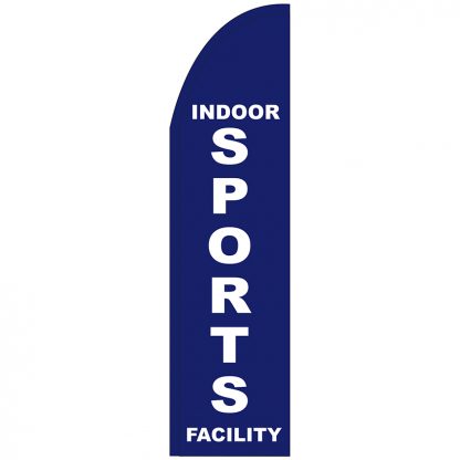 FF-T2-312-SPORTS Indoor Sports Facility 3' x 12'Half Drop Feather Flag-0