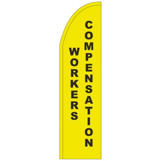 FF-T2-312-WORKERS Worker's Compensation 3' x 12' Half Drop Feather Flag-0