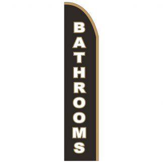 FF-T2-315-BATHROOMS Bathrooms 3' x 15' Half Drop Feather Flag-0