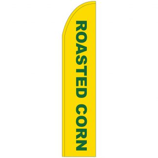 FF-T2-315-CORN Roasted Corn 3' x 15' Half Drop Feather Flag-0