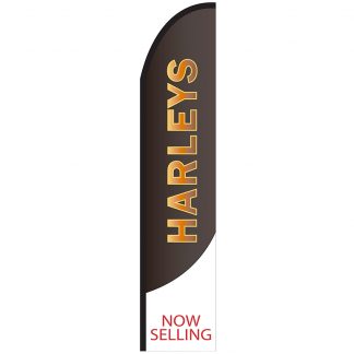 FF-T2-315-HARLEYS Harleys 3' x 15' Half Drop Feather Flag-0