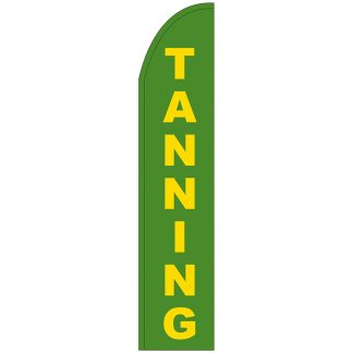 FF-T2-315-TANNING Tanning 3' x 15' Half Drop Feather Flag-0