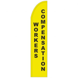 FF-T2-315-WORKERS Worker's Compensation 3' x 15' Half Drop Feather Flag-0