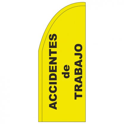 FF-T2-38-ACCIDENTS Accidents 3' x 8' Half Drop Feather Flag-0