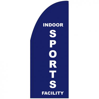 FF-T2-38-SPORTS Indoor Sports Facility 3' x 8' Half Drop Feather Flag-0
