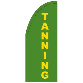 FF-T2-38-TANNING Tanning 3' x 8' Half Drop Feather Flag-0
