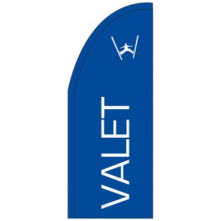 FF-T2-38-VALET Valet 3' x 8' Half Drop Feather Flag-0