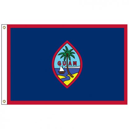 SF-106-GUAM Guam 6' x 10' Nylon Flag with Heading and Grommets-0