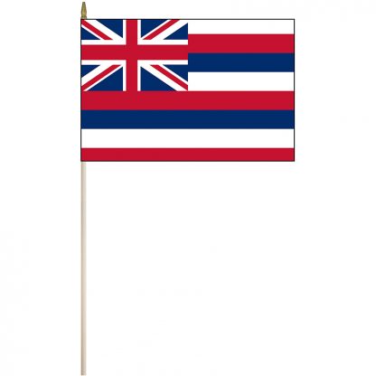 EPC-1218-HAWAII Hawaii 12" x 18" Stick Flag-0