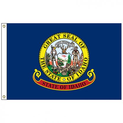 SF-104P-IDAHO Idaho 4' x 6' 2-ply Polyester Flag with Heading and Grommets-0