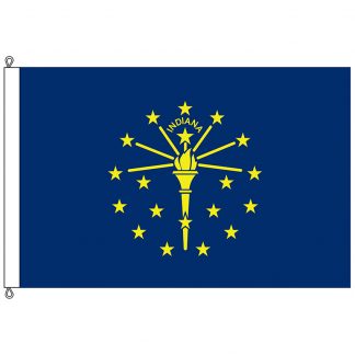 SF-1218-INDIANA Indiana 12' x 18' Nylon Flag with Rope and Thimble-0