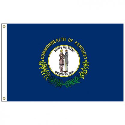 SF-105P-KENTUCKY Kentucky 5' x 8' 2-ply Polyester Flag with Heading and Grommets-0