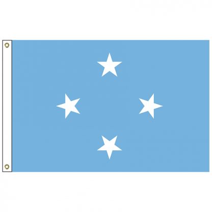 SF-103-MICRONESIA Micronesia 3' x 5' Nylon Flag with Heading and Grommets-0