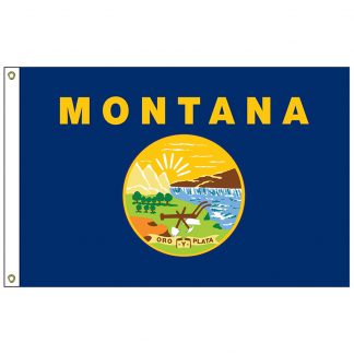 SF-105P-MONTANA Montana 5' x 8' 2-ply Polyester Flag with Heading and Grommets-0