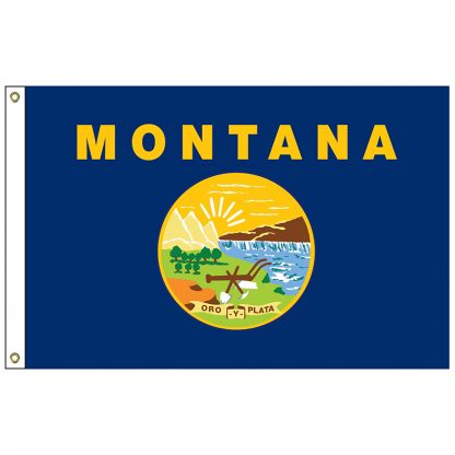 SF-101-MONTANA Montana 12" x 18" Nylon Flag with Heading and Grommets-0