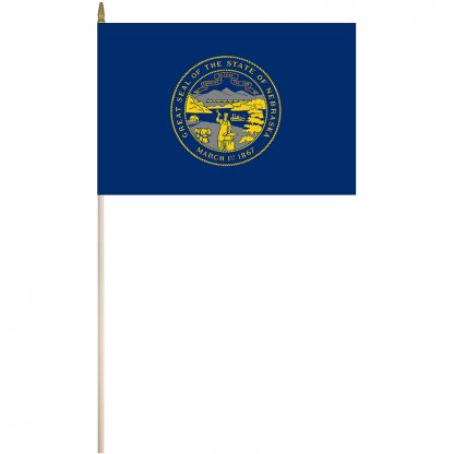 EPC-1218-NEBRASKA Nebraska 12" x 18" Stick Flag-0