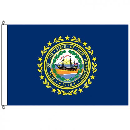 SF-812-NEWHAMPSHIRE New Hampshire 8' x 12' Nylon Flag with Rope and Thimble-0