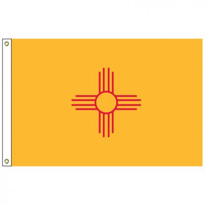 SF-101-NEWMEXICO New Mexico 12" x 18" Nylon Flag with Heading and Grommets-0